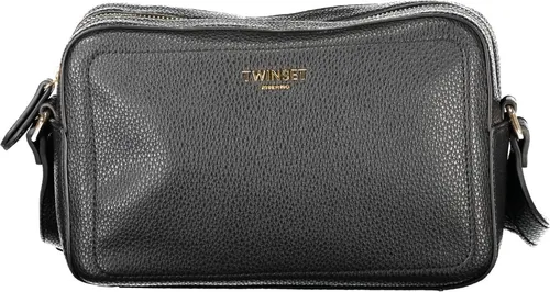 TWINSET Damen schwarze Tasche - Elegante Handtasche für Damen in klassischem Design. Aus hochwertigem 100% Poliuretano gefertigt, bietet sie Stil und Funktionalität für jeden Anlass.