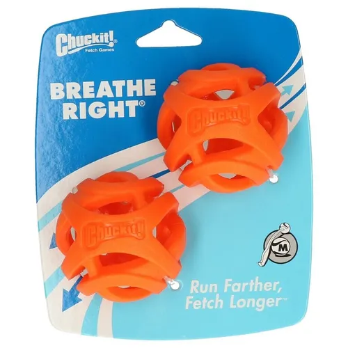 Chuckit! Air Fetch Ball M 6cm - 2er Pack Hundespielzeug Apportierspielzeug