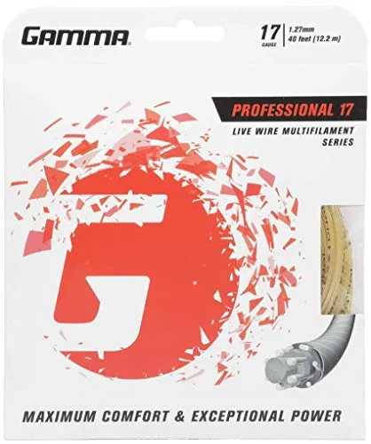 Gamma Tennissaite Live Wire Professional 12,2 m Set in beige von Gamma