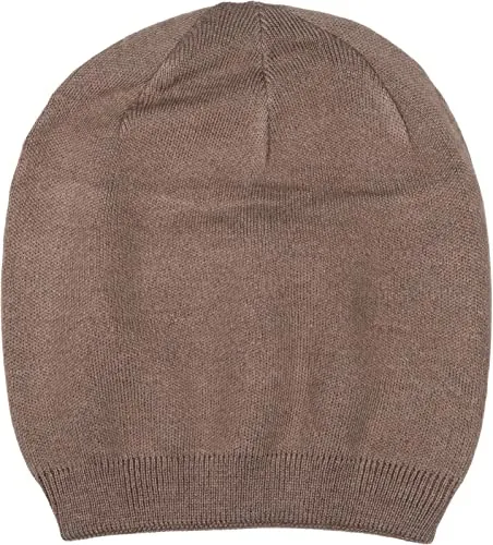 styleBREAKER Unisex Feinstrick Beanie Mütze Einfarbig mit Rippbündchen, Doppellagige Winter Strickmütze warm 04024195, Farbe:Taupe