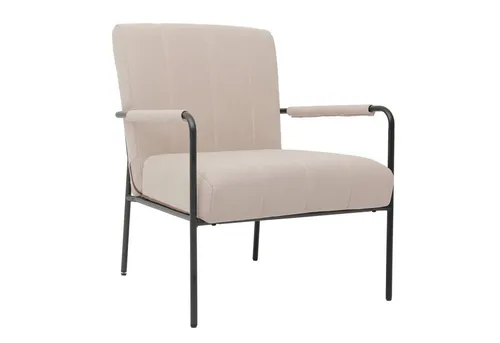 SVITA Loungesessel KYLE - Beige Relaxsessel mit Armlehnen - Sessel für ein gemütliches Zuhause - Bequeme Polsterung und edle Steppnähte sorgen für Entspannung. Ideal für Wohnzimmer, Schlafzimmer und Büro.