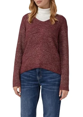 s.Oliver Weicher Strickpullover mit V-Ausschnitt - Bequemer Strickpullover im Relaxed Fit, aus weichem Woll-Baumwollmix, ideal für entspannte Tage. Langanhaltender Tragekomfort dank elastischer Qualität.