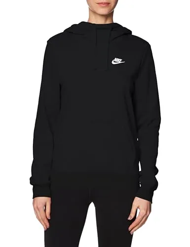 Nike Sportswear Kapuzensweatshirt Club Fleece - Damen Sweatshirt aus weichem Fleece, ideal für sportliche Aktivitäten und Alltag, mit praktischer Kapuze und langem Arm.