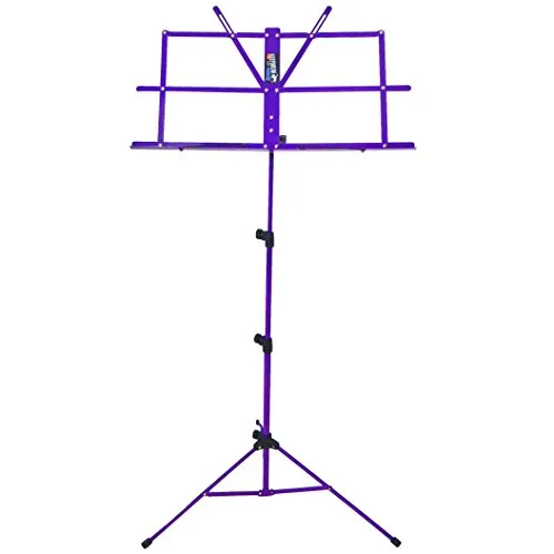 keepdrum MUS2 FL Notenständer Flieder mit Tasche + 2 Stück Notenpult Magnete Flieder