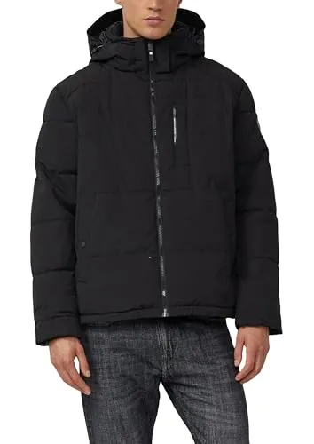 s.Oliver Wasserabweisende Pufferjacke mit abnehmbarer Kapuze - Schwarz, Größe L - Stylische und praktische Outdoor-Jacke für die kalte Jahreszeit. Die wasserabweisende Pufferjacke bietet optimalen Schutz und hohen Tragekomfort.
