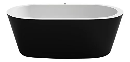 Jet-Line® | Whirlpool | Maggiore II | schwarz | Badewanne | freistehend | Whirlfunktion | Whirlwanne mit Luftdüsen | LED Beleuchtung | Wellness| Bad | 1700 x 800 x 580 mm