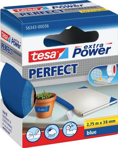 tesa PERFECT 56343-00036-03 Gewebeklebeband tesa extra Power Blau (L x B) 2.75 m x 38 mm 1 St.