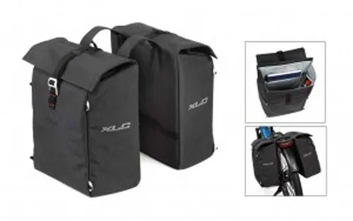 XLC Doppelpacktasche 37 Liter – Anthrazit, 2x18,5 Liter