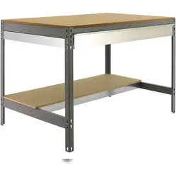 Proregal Werkbank Buffalo mit Schubfach | HxBxT 84x120x76cm | Traglast 600kg | Grau