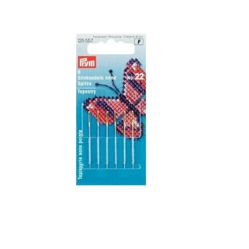 Sticknadeln ohne Spitze Nr. 22 40x0,9mm NEU Prym 6 Stück NEU Nadeln 125557