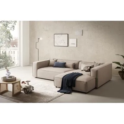 LeGer Home by Lena Gercke Ecksofa PIARA XXL, Big-Sofa, Cord, Leinenoptik, L-Form