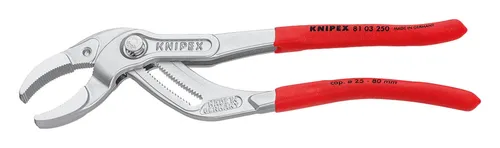 KNIPEX SpeedGrip - Siphonzange Connectorenzange 250 mm, verchromt und rostgeschützt, ideal für Siphons und Kunststoffrohre bis 80 mm