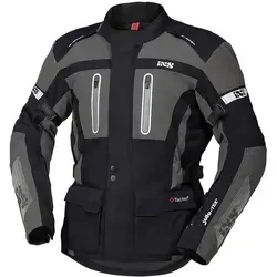 IXS Tour Pacora-ST Motorradjacke schwarz-grau S - Hochwertige Herren Motorradjacke mit 9 Taschen, atmungsaktiv und wasserdicht – ideal für Frühling, Sommer und Herbst.