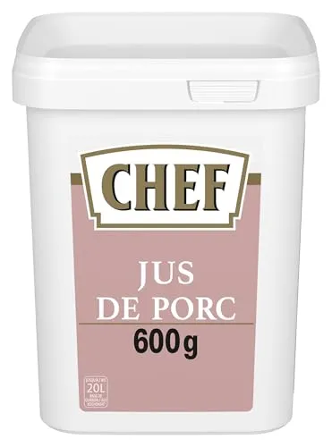 CHEF Schweinejus, Basis für klassische Jus, Saucen und Glasuren, ergibt 10L, 1er Pack (1 x 600g GastroBox)