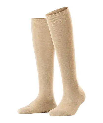 FALKE Damen Kniestrümpfe Sensitive London W Kh Baumwolle mit Komfortbund, Beige Sand Melange 4650, 35-38 - Bequeme Kniestrümpfe aus hochwertiger Baumwolle mit Komfortbund für ein angenehmes Tragegefühl. Ideal für Business und Freizeit, bieten sie eine optimale Passform und sind pflegeleicht.