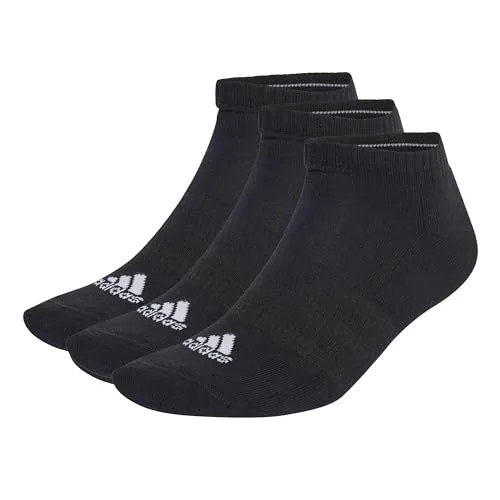 adidas Unisex Kinder Cushioned Low-Cut Socks 3 Pairs, Black / White, XS (34-36 EU)