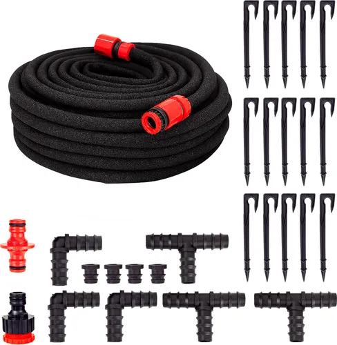 Grafner Perlschlauch 30m - Effektive Gartenschlauch Bewässerung - Micro-Drip-Bewässerungssystem mit Anti-Algen-Beschichtung für optimale Bewässerung Ihrer Pflanzen. Ideal für Bepflanzte Flächen und Rasen, Länge: 30 m, Durchmesser: 12 mm.