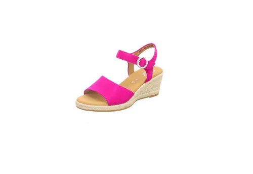 Gabor Damen Keilsandalen in Pink (Größe 37 EU) - Stylische Keilsandalette aus echtem Leder, ideal für den Casual-Look. Mit einem bequemen 4 cm Keilabsatz und einer robusten Gummisohle für optimalen Tragekomfort.