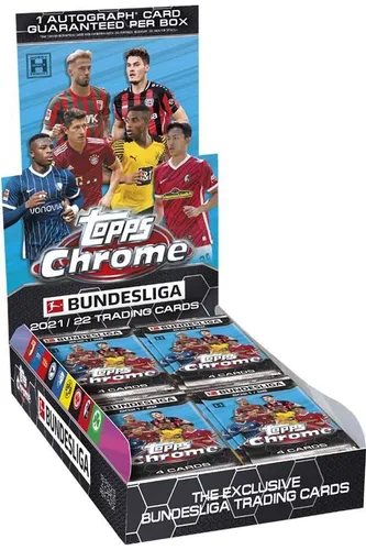 Topps Chrome Bundesliga 2021/22 Fußball Hobby Box von Topps
