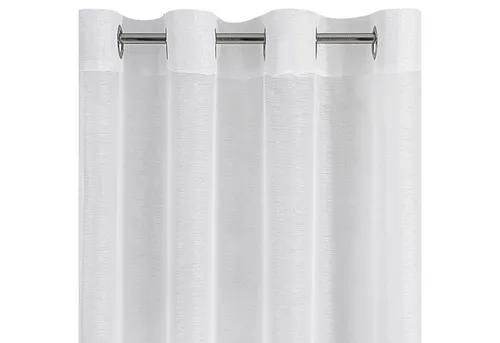 Eurofirany Gardine Rebecca Durchsichtige Vorhänge Blau Rosa Weiß 140x250 Ösenschal