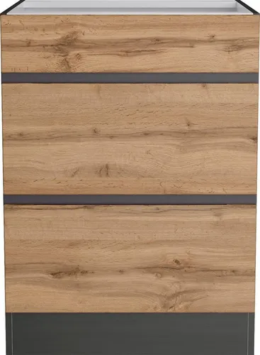 KOCHSTATION Kochfeldumbauschrank KS-Riesa 60 cm, MDF-Fronten