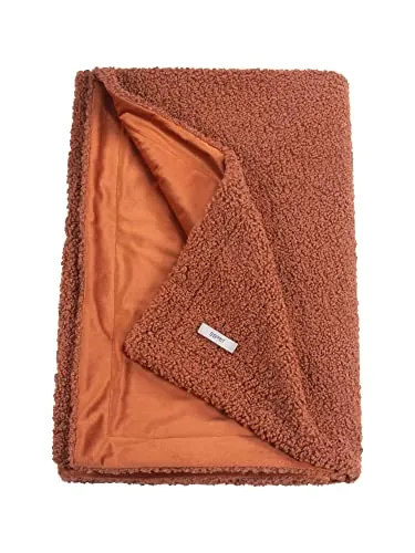Esprit Plaid E-Teddy, Rost, 130x170 cm - Bettdecken, pflegeleichtes Plaid aus Textil in eleganter Rostfarbe, ideal für gemütliche Akzente in Ihrem Wohnraum.