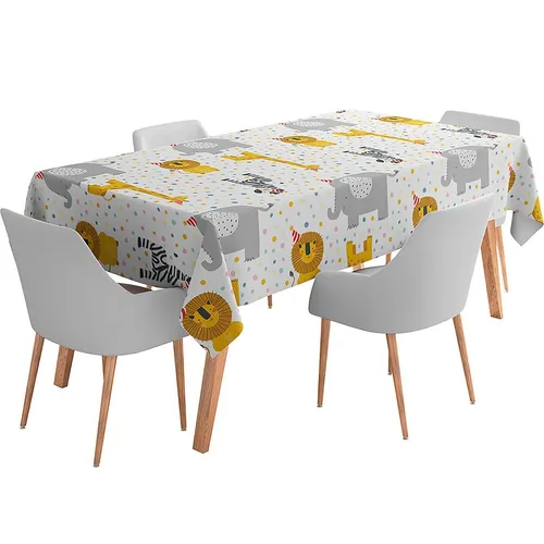 Tischdecke Safari Party Tiere Afrika 120 x 180 cm Kindergeburtstag Tisch-Deko
