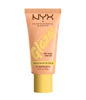 NYX Professional Makeup Buttermelt Glaze Soft Glow Skin Tint SPF 30 Flüssige Foundation 30 ml Nr. 1 - Whipped Butta