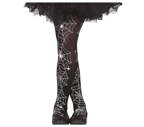 FIESTAS GUIRCA | Spinnennetz-Strumpfhose (3-6 Jahre) – Spinnen-Strumpfhose für Kinderkostüme zu Halloween, Fasching und Karneval – Ideales Zubehör für Mädchen bei Tierpartys und Feiern – Schwarz