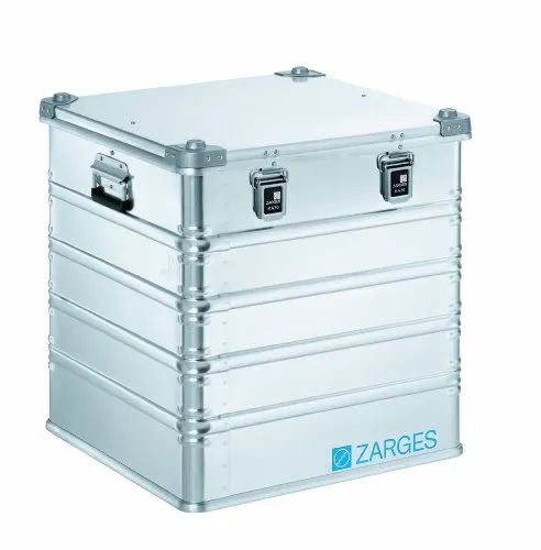 Zarges Alubox K470 Universalkiste 40836, 175 Liter - Aluminiumbox mit 175 Litern Volumen, staub- und spritzwassergeschützt, ideal für sichere Aufbewahrung. Belastbar bis 94 kg, mit ergonomischen Griffen und 10 Jahren Garantie.