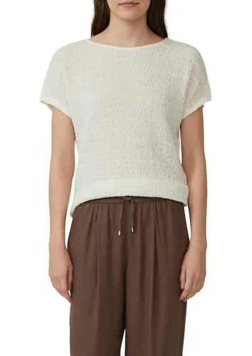 s.Oliver T-Shirt in Struktur-Optik, Gr. 44, OFF WHITE - Damen-T-Shirt mit weiten Schnitt, ideal für Arbeit und Freizeit. Der elastische Jersey sorgt für hohen Tragekomfort und eine angenehme Passform.