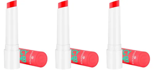 Essence Lippenbalsam JUICY BOMB glossy butter balm, 3-tlg., mit fruchtigem Duft