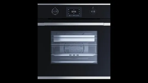 Küppersbusch Dampfbackofen Compact BD6340.0S DK3, Elektronik-Uhr, Schnellaufheizung, Aluminium-Drehknebel