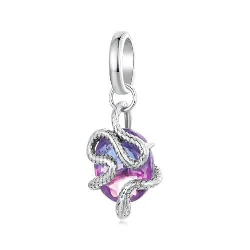 Sterling Silber Charm für Pandora Armband, Schlangen-Anhänger-Charm, Geschenk für Freundin, Mutter, Schwester 925