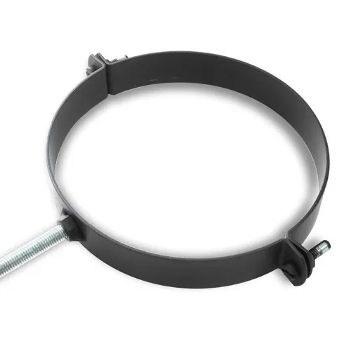 Pelletrohr Rohrhalter 100 mm Schwarz Pellet Ofenrohr Rohrschelle Wandhalter