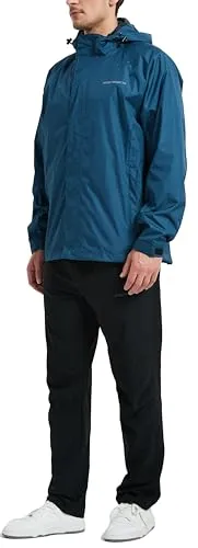 Acme Projects Regenanzug (Jacke + Hose), 100% wasserdicht, atmungsaktiv, Nahtband, 10000 mm / 3000 g, YKK-Reißverschluss (mittel, dunkelblau)