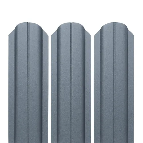 QLS 1 Stk. Zaunlatte 120x10,5cm Metall Graphit Matt Verzinkt Rundkopf Modern 11352