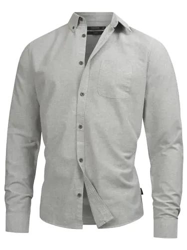 Indicode Langarmhemd Kepner - Elegantes Businesshemd mit Button-Down-Kragen - Businesshemden mit klassischem Stil und modernem Komfort, ideal für jeden Anlass. Die aufgesetzte Brusttasche bietet praktischen Stauraum und der weiche Stoff sorgt für angenehmen Tragekomfort.