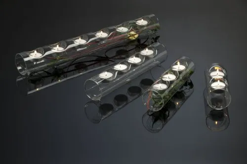 Teelichthalter CANDLE MOOD Teelichtglas Glas Kerzenglas Röhre 19 cm