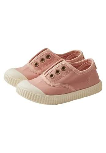 Sterntaler Sneaker Uni - Sportiver Baby Schuh aus Canvas - Baby Sneaker für Mädchen, mit rutschfester Sohle und elastischem Gummiband für optimalen Halt. Ideal für Alltag und Ausflüge, schützt die Füße dank hochgezogener Zehenkappe.