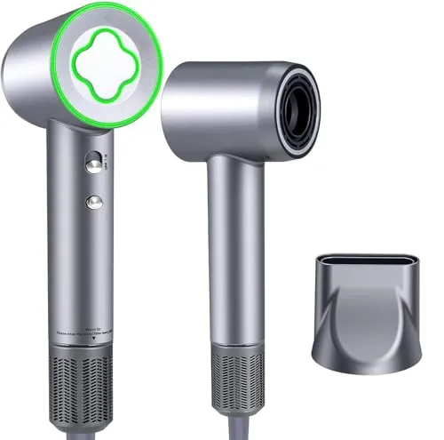 Haartrockner AC 1600W, 2 Geschwindigkeiten, 4 Temperaturen (Silber)