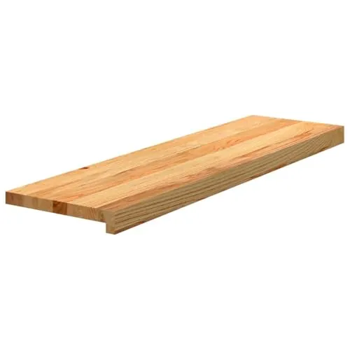 vidaXL Treppenstufen 16 Stk. Hellbraun aus Massivholz Eiche - Treppen & Geländer – Hochwertige, langlebige Treppenstufen aus massivem Eichenholz, ideal für ein einzigartiges Treppen-Design und vielseitig als Fensterbank nutzbar.