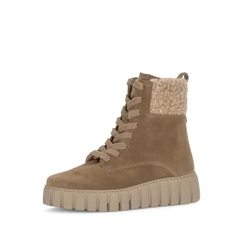 Gabor Comfort Stiefelette Veloursleder, Damen, Gr. 42, braun (camel) - Wanderschuhe aus hochwertigem Veloursleder mit praktischem Reißverschluss für einfachen Einstieg und angenehmem Tragegefühl dank weichem Textilfutter.