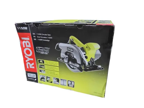 Ryobi EWS 1150 RS Handkreissäge - Leistungsstarke Handkreissäge für präzise Schnitte in Holz und Metall, 170 mm Sägeblattdurchmesser, ideal für Heimwerker und Profis.