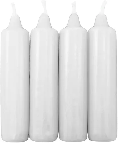 Adventkerzen Set, weiß 20/105mm, 4 Stück - Lange Brenndauer für festliche Stimmung - Hochwertige Adventskerzen in Weiß, ideal für die Weihnachtszeit. Mit einer Brenndauer von 3 Stunden sorgen sie für stimmungsvolles Licht und eine gemütliche Atmosphäre.