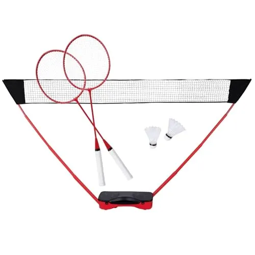 Donnay Badminton Set Mit Netz - Komplettes Federball Set Für 2 Personen - Schläger Set inklusive Netz, ideal für spannende Spiele im Freien oder im Park, perfekt für aktive Freizeitgestaltung.