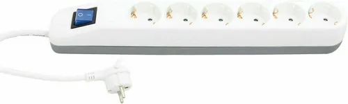 REV Steckdosenleiste ICE 6-fach 5m mit Schalter Herauszieh-Lasche weiß O44-30