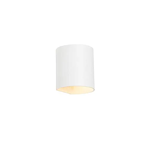 Qazqa Moderne Up and Down Wandleuchte Sabbio - Weiß, max. 40W, LED geeignet - Elegante Wandleuchte mit G9-Fassung in Weiß, ideal für Wohnzimmer und Flur. Dimmbar mit passendem Leuchtmittel für individuelle Lichtgestaltung. Aus robustem Aluminium für langanhaltende Nutzung.