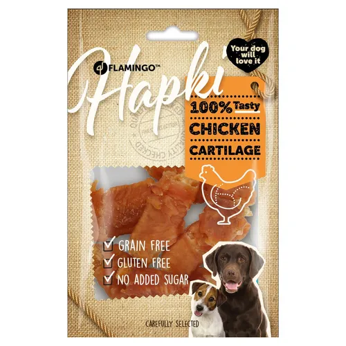 Flamingo Hundesnack Hapki Knorpel mit Huhn 85 g, NEU