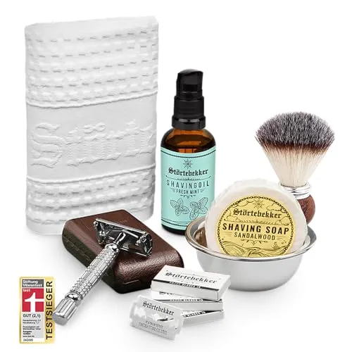 Störtebekker® Premium Rasurpflege Set in braun von Störtebekker Shaving Accessories